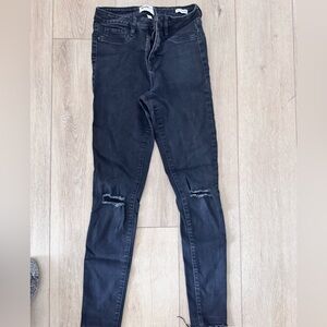 William Rast Black Distressed Women Jeans